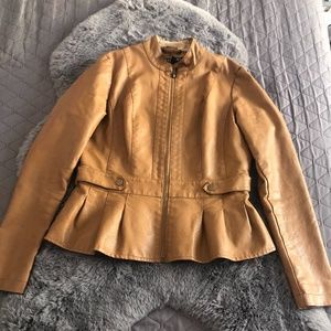 Tan Faux Leather jacket